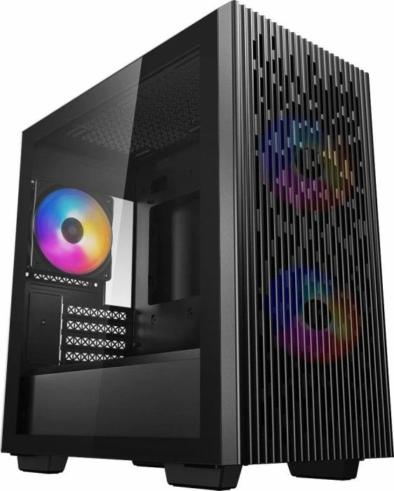 Kasë Deepcool MATREXX 40 3FS ARGB (DP-MATX-MATREXX40-3F) Micro-ATX Mini Tower, 3 ventilatorë 120 mm, xham i temperuar, e zezë