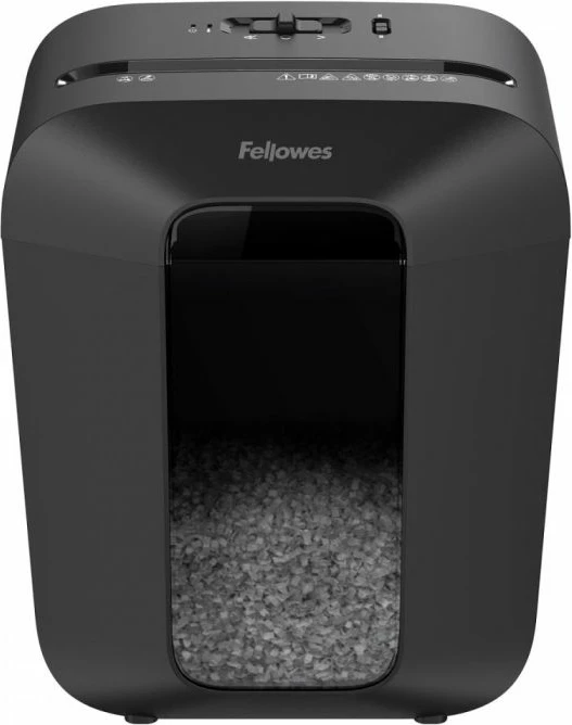 Shkatërrues dokumentesh Fellowes Powershred LX41 (MPN 4300701), 8 fletë, mini-cut 4×12 mm, DIN P-4, kosh 17 L, i zi