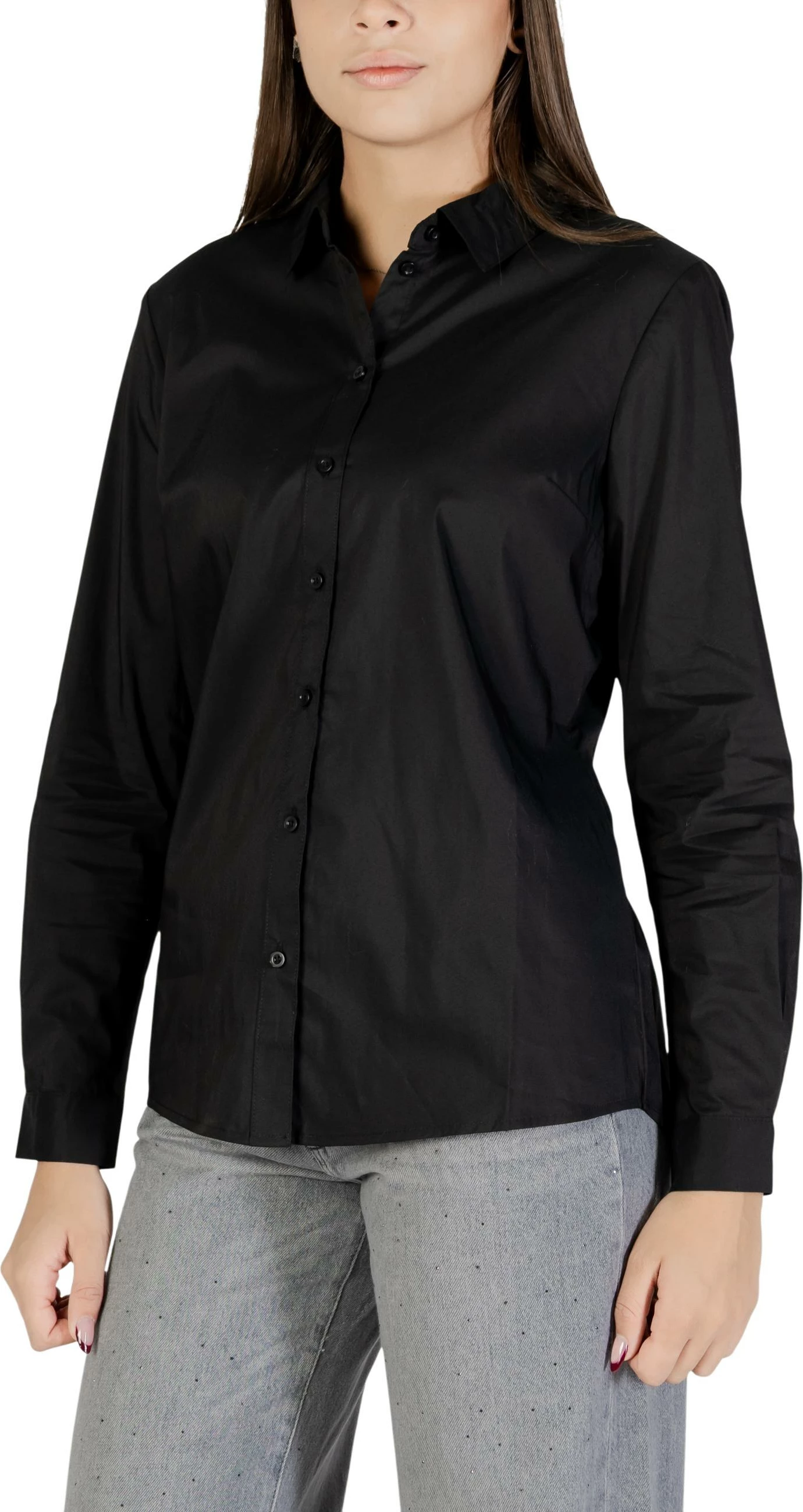 Këmishë për femra Jacqueline de Yong JDYMIO L/S WVN NOOS, e zezë [Madhësia: 40]