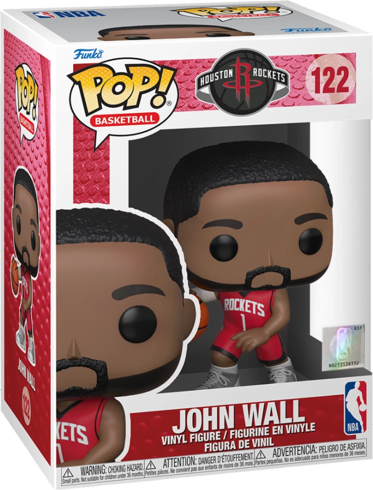 Figurinë vinili Funko Pop! NBA Funko John Wall #122, Houston Rockets, fanellë e kuqe