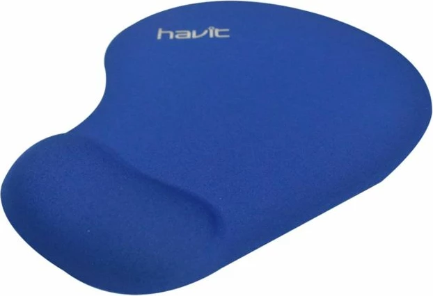 Mauspad HAVIT MP802 me GEL dhe mbështetje për kyç, 190×170 mm, blu