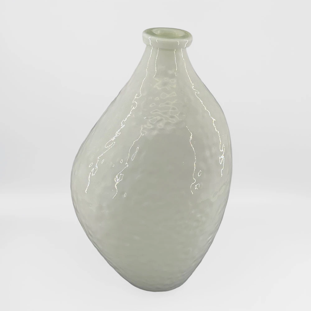 Vazo qelqi e bardhë, 22x22x35.5cm