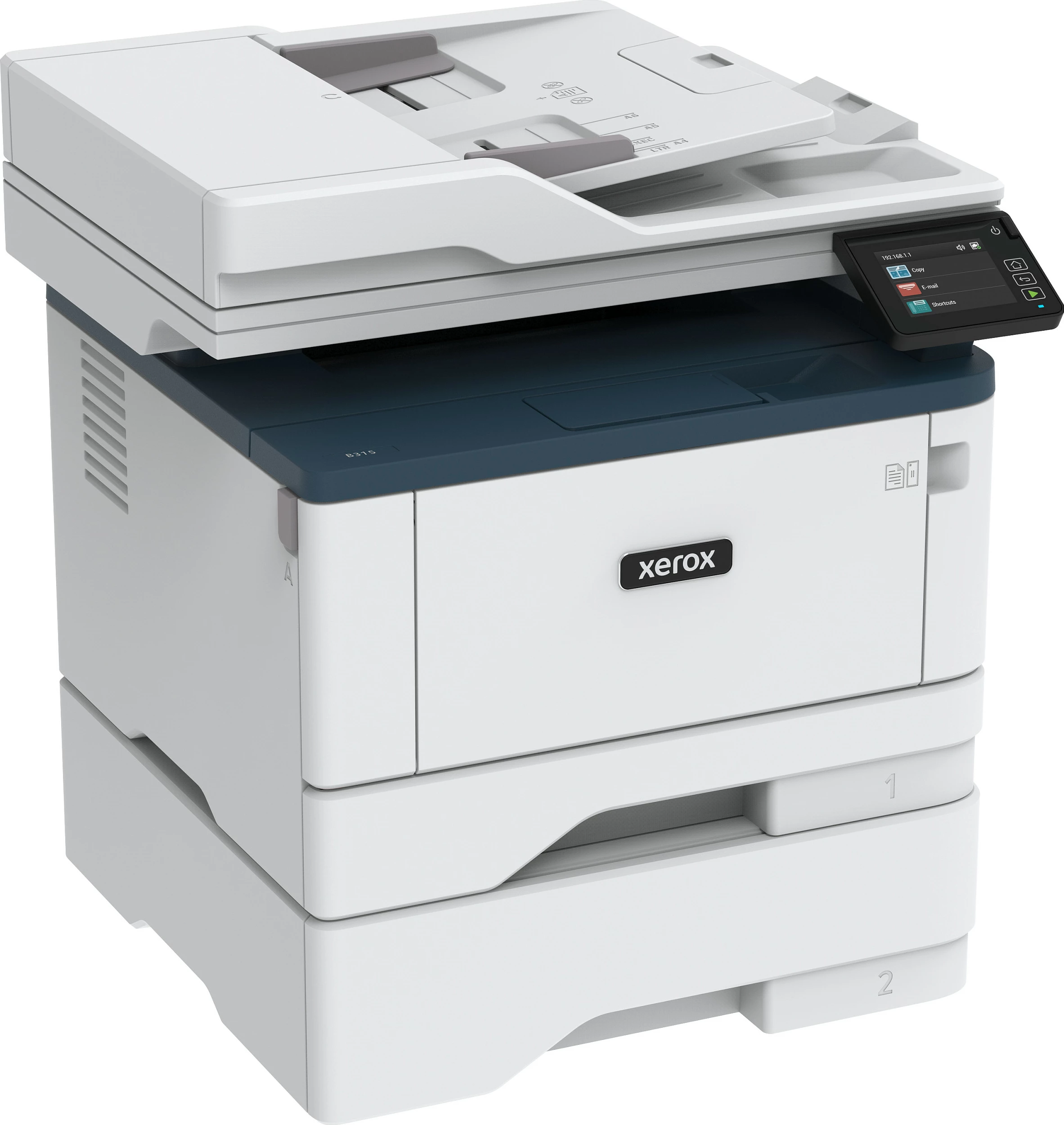 Printer multifunksional Xerox B315, laser, mono, wireless, duplex, 2 kaseta, 350 fletë, A4, blu/bardhë