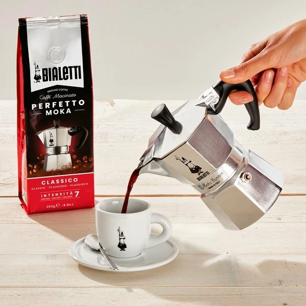 Aparat kafeje moka Bialetti Moka Express 6 filxhanë 300 ml (990001163), Argjend