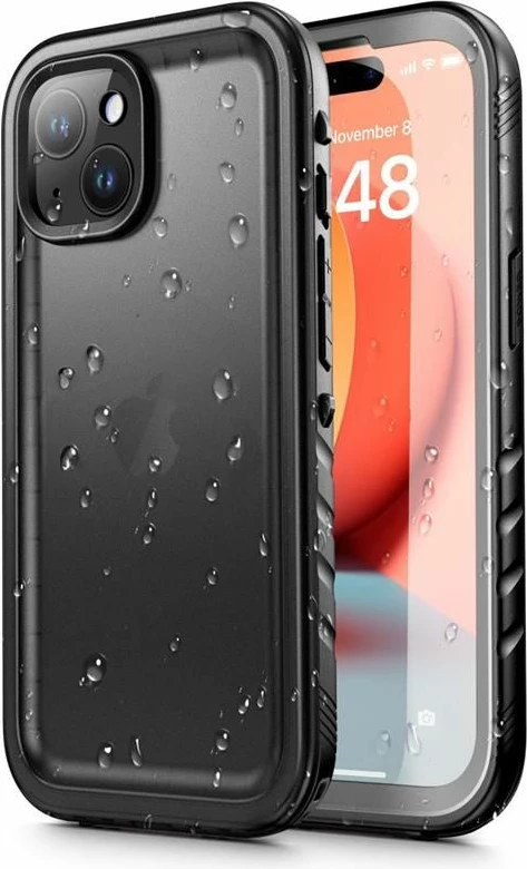 Mbështjellës Tech-Protect ShellBox IP68 për iPhone 15, i zi