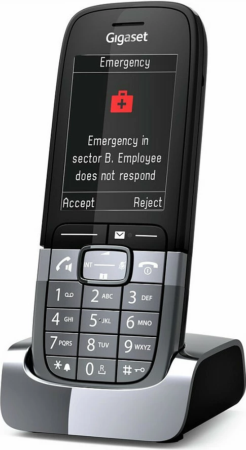 Telefon fiks pa tela DECT Gigaset SL850H PRO, Bluetooth 5.1, ekran 2.4", 500 kontakte, Titanium