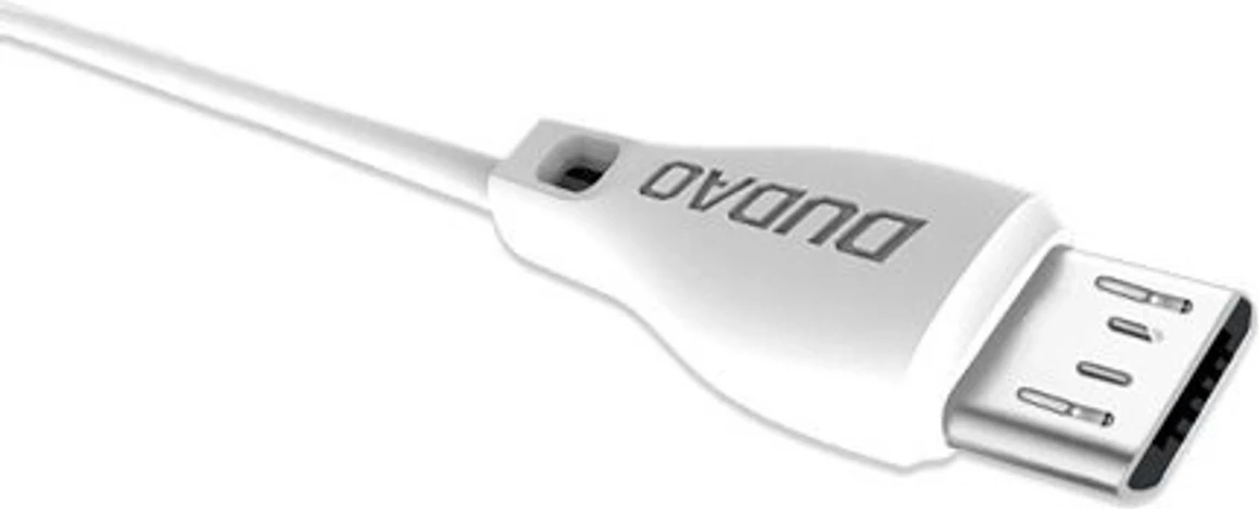 Kabllo karikimi dhe të dhënash, Dudao L4M, USB-A në MicroUSB, 1 m, 2.4A, USB 2.0 480 Mbps, e bardhë