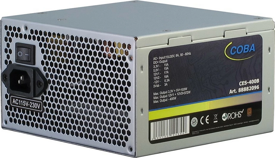 Furnizues rryme për PC Inter-Tech COBA CES-400B, 400W, 82+ Bulk, gri