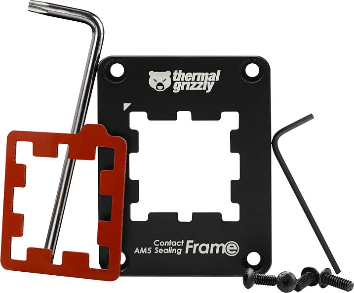 Kornizë vulosëse për CPU Thermal Grizzly Contact Sealing Frame AM5, Socket AM5, alumin, e zezë