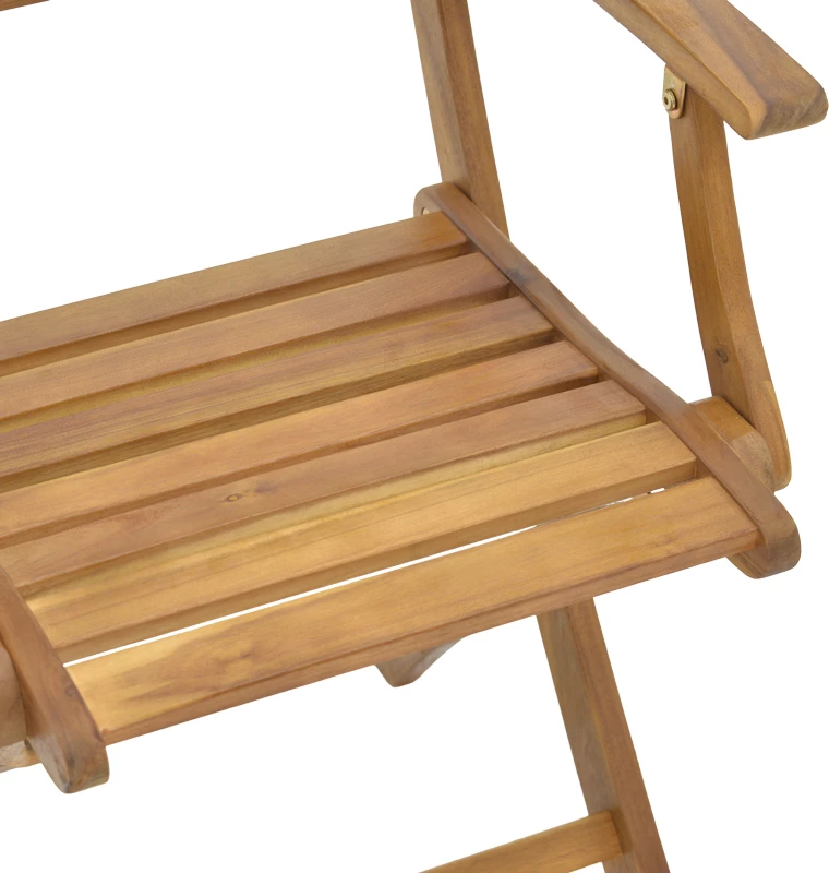 Karrige palosëse me krahë, dru akacie, 52x53x85 cm