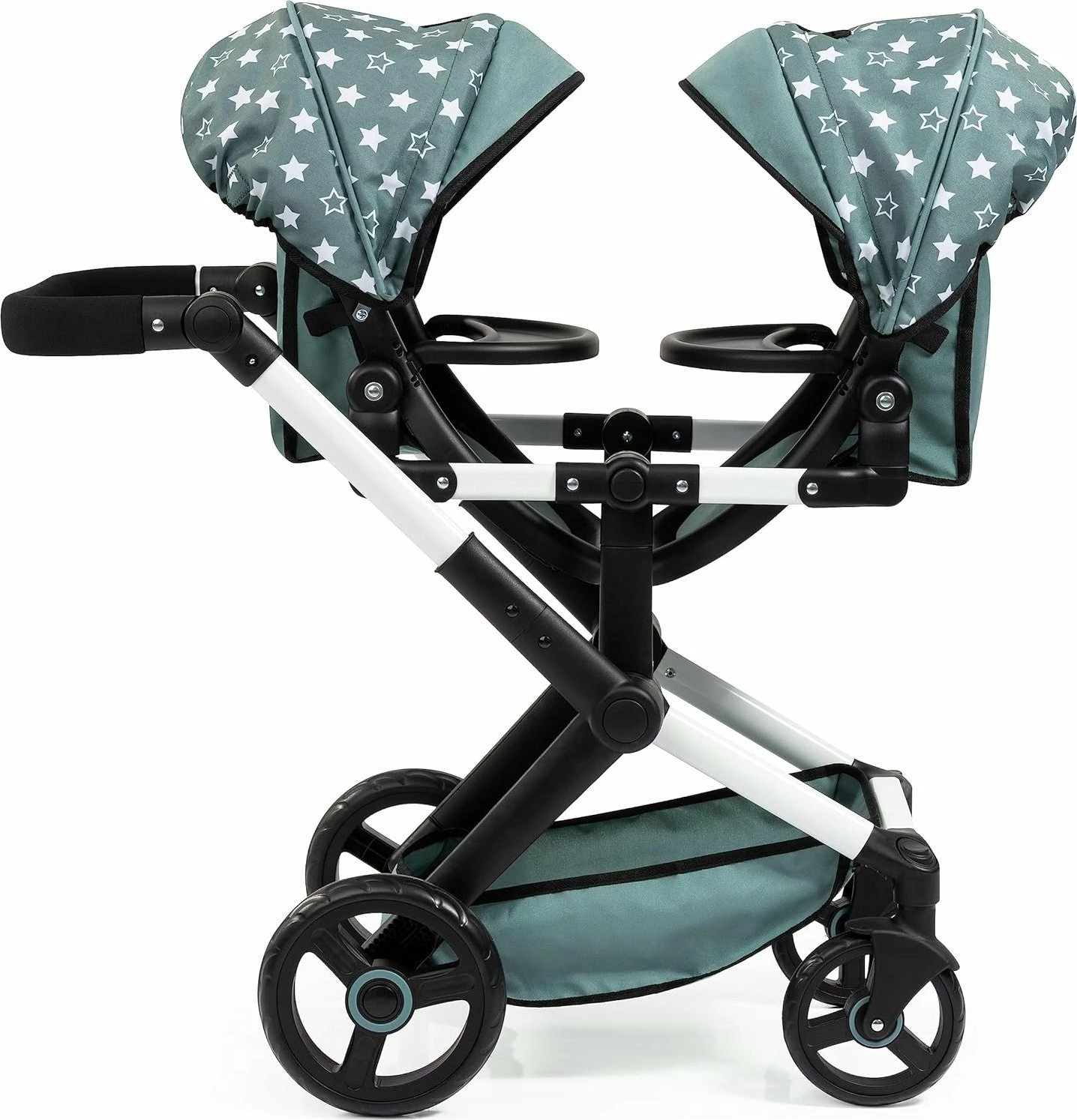 Karrocë kukullash dyshe Teka Xeo Twin 606820, për kukulla deri 46 cm, blu