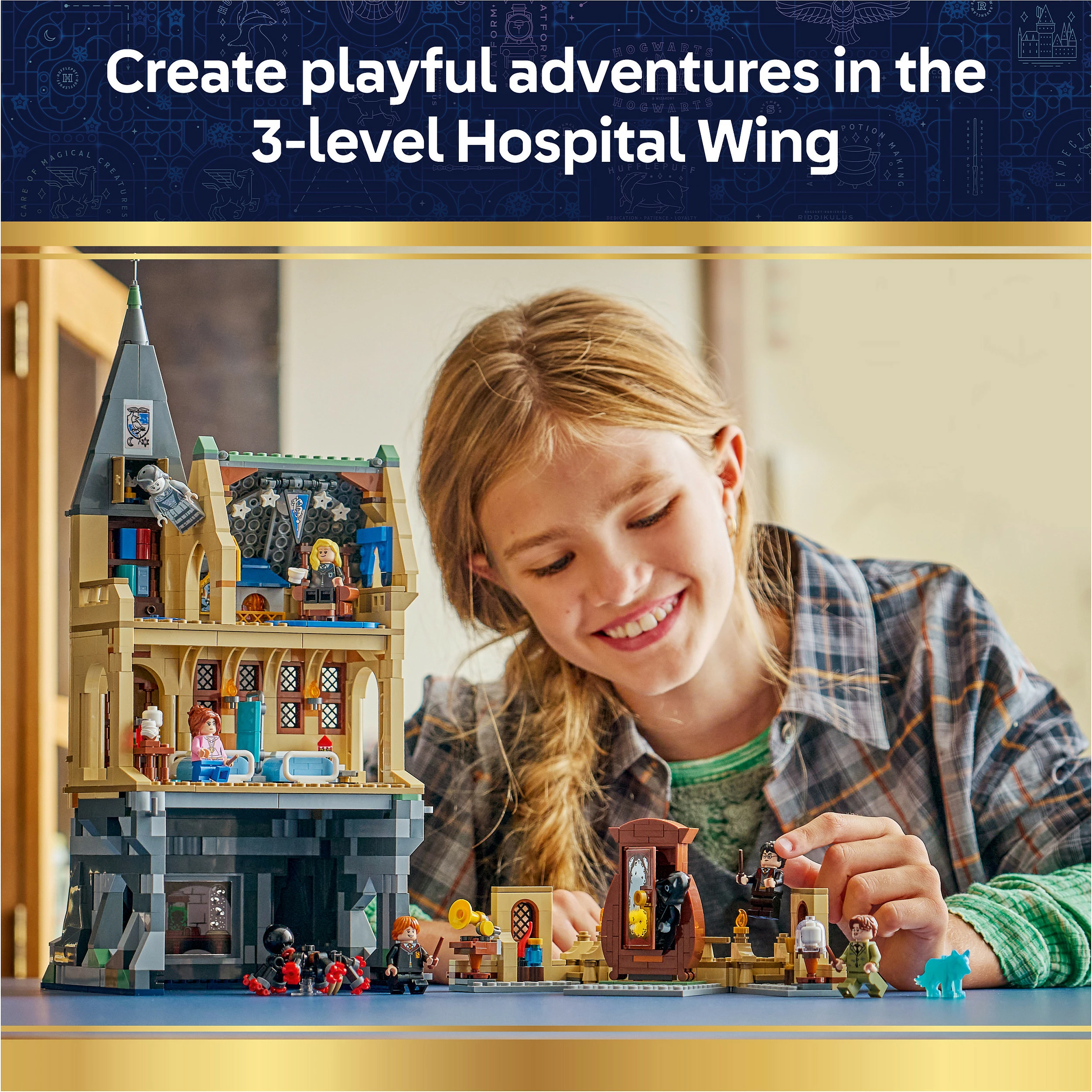 Set ndërtimi LEGO Harry Potter Hogwarts Castle 76463, 907 copë, 7 minifigura, shumëngjyrësh