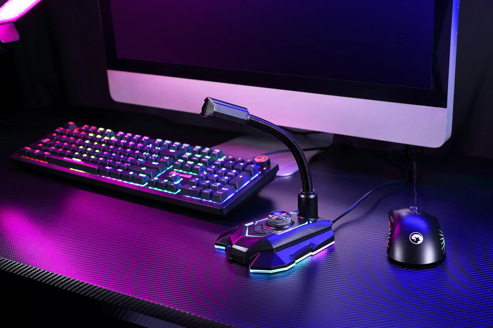 Mikrofon Marvo MIC-05 USB RGB omnidireksional, i zi 7