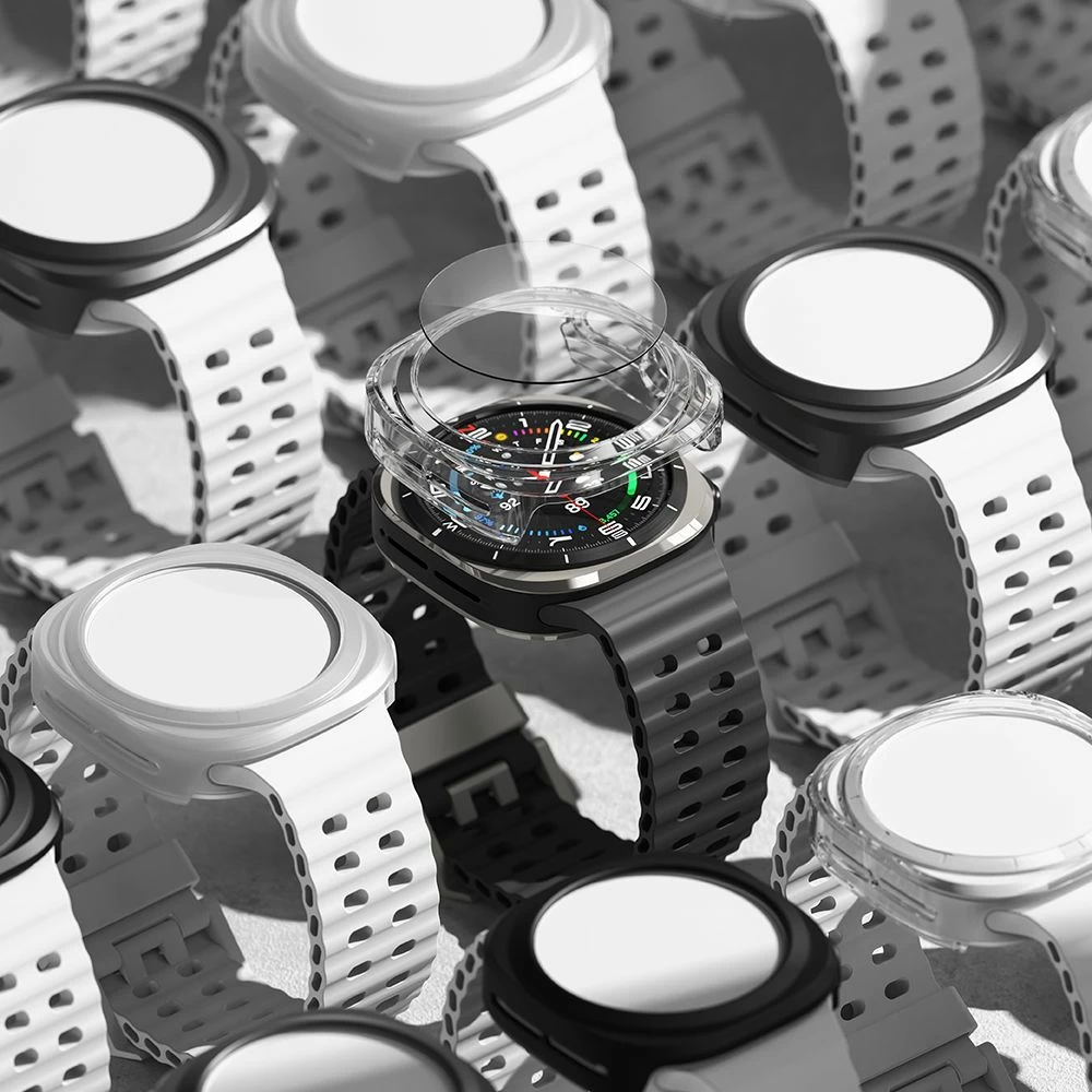 Mbështjellës + xham i temperuar Ringke për Samsung Galaxy Watch Ultra 47mm, Transparent
