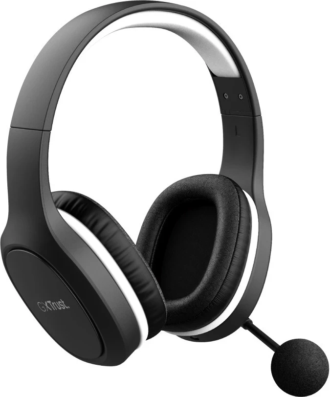 Kufje Trust GXT391 Thian, wireless, për PC dhe PlayStation, bardhë e zi
