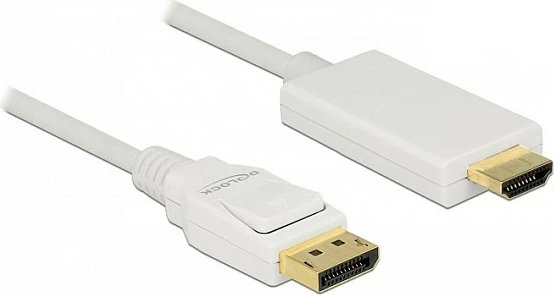 Kabllo DeLOCK 83818 DisplayPort në HDMI, 2 m, 4K, e bardhë