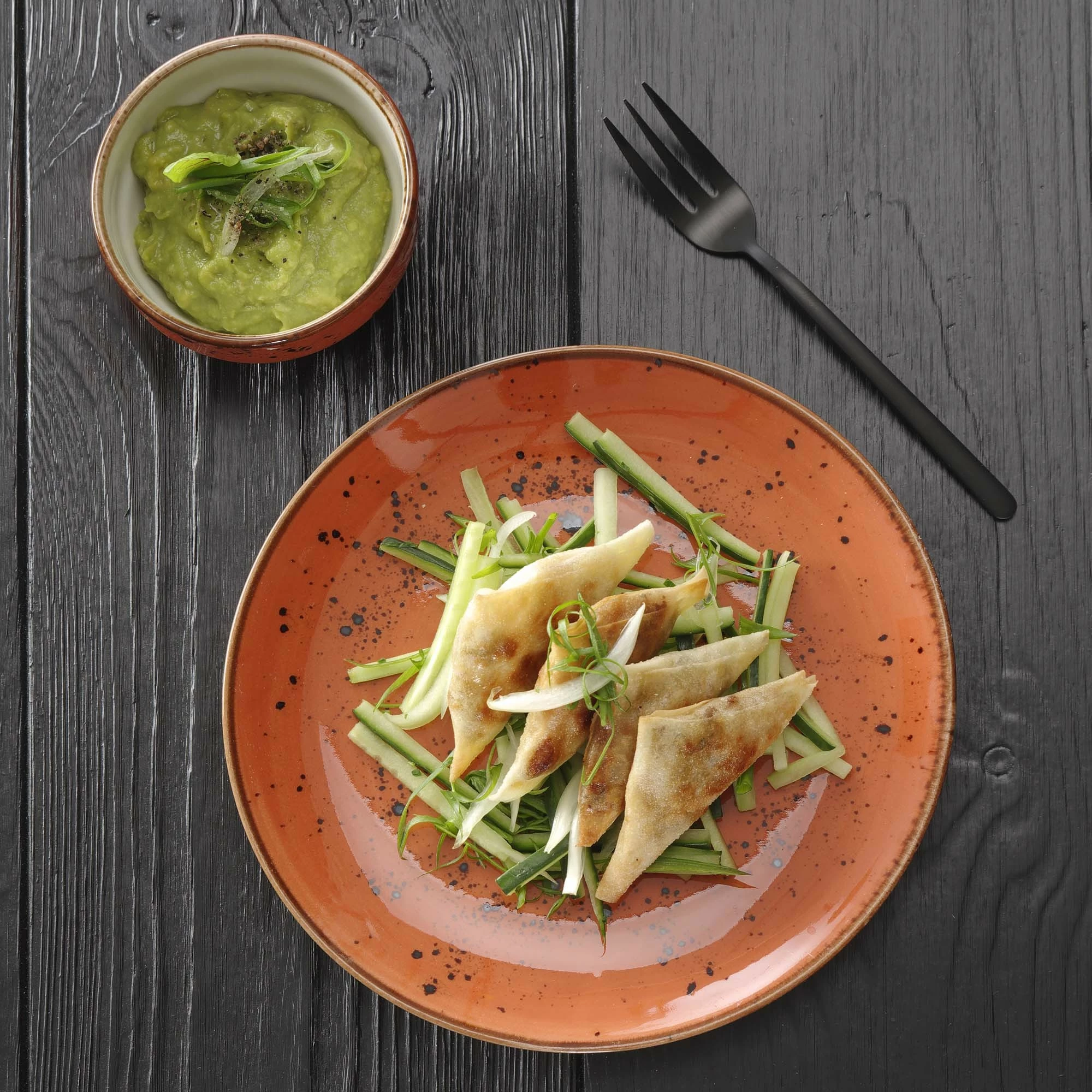 Tas porcelani Fine Dine Dahlia, 400 ml, Ø120 mm, i grumbullueshëm, portokalli, set 6 copë