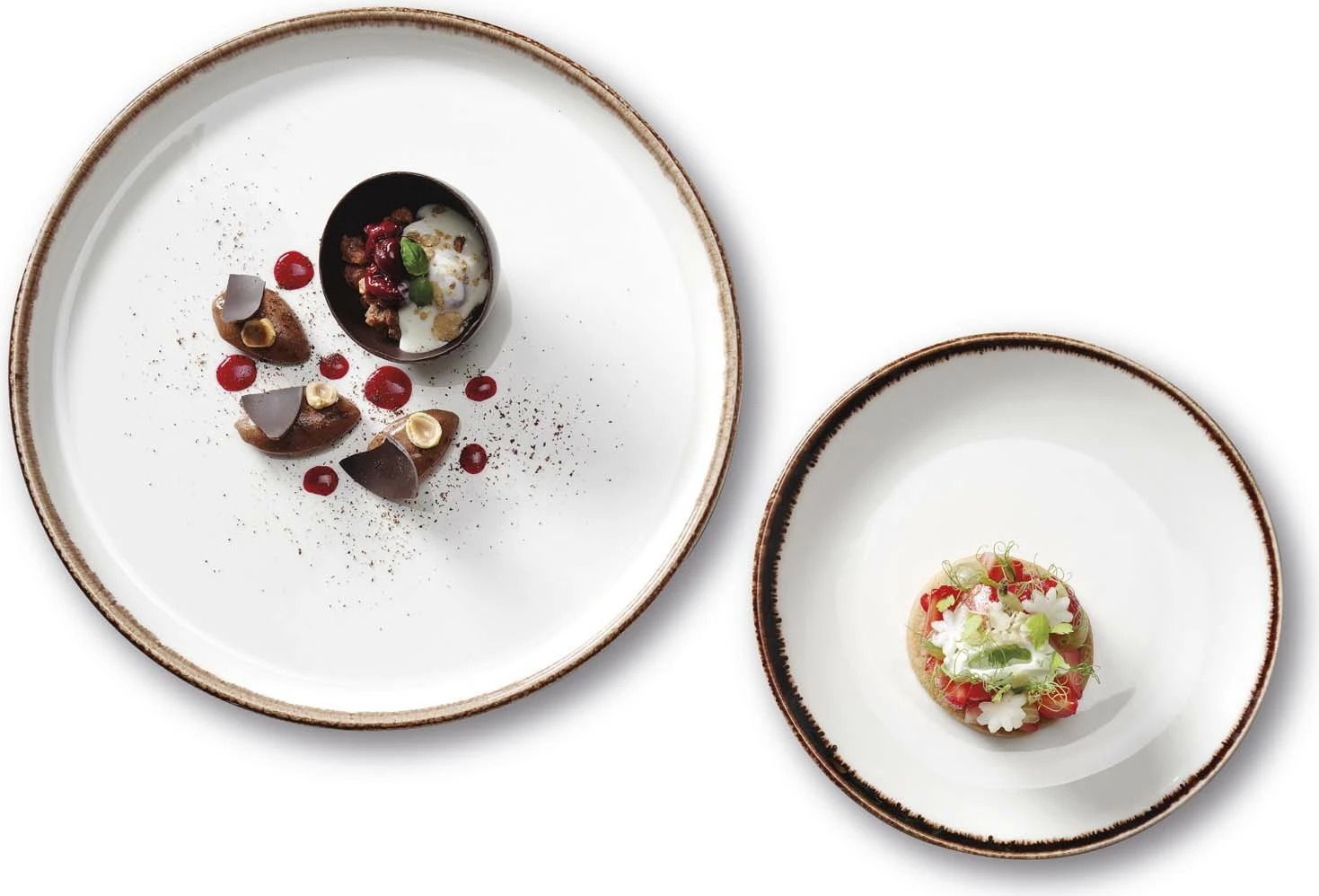 Pjatë porcelani Fine Dine Vanilla Organic Shape 350x210 mm, krem, set 6 copë