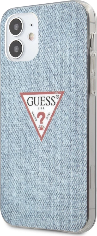 Mbështjellës Guess GUHCP12SPCUJULLB për iPhone 12 mini 5.4\", hardcase PC/TPU, Jeans Collection, blu