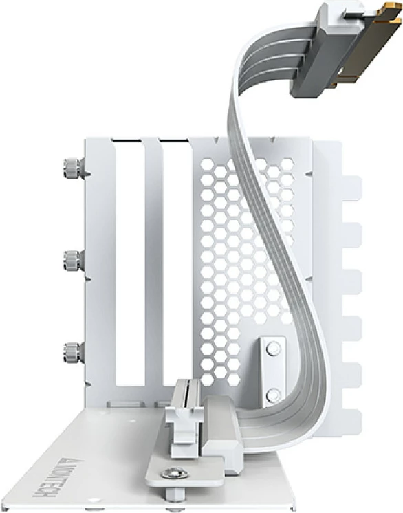 Kit montimi vertikal GPU Montech, PCIe 4.0 Riser kabllo 20cm, i bardhë