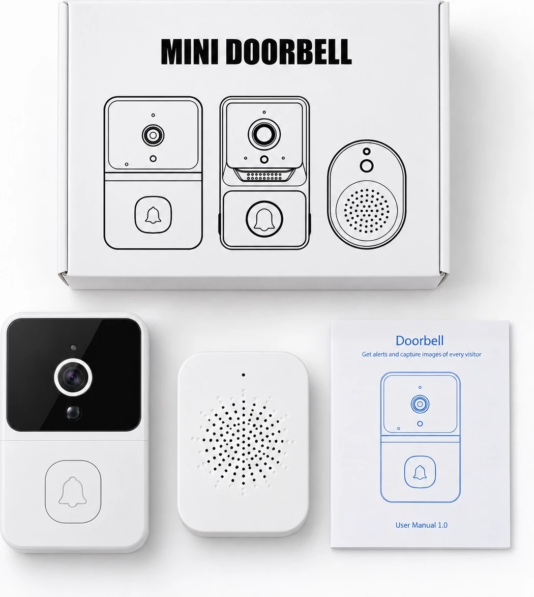 Zile Dere me Kamerë Mini Doorbell dhe Marrës të Brendshëm 2