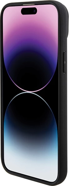 Mbështjellës BMW Leather Hot Stamp për iPhone 15, e zezë