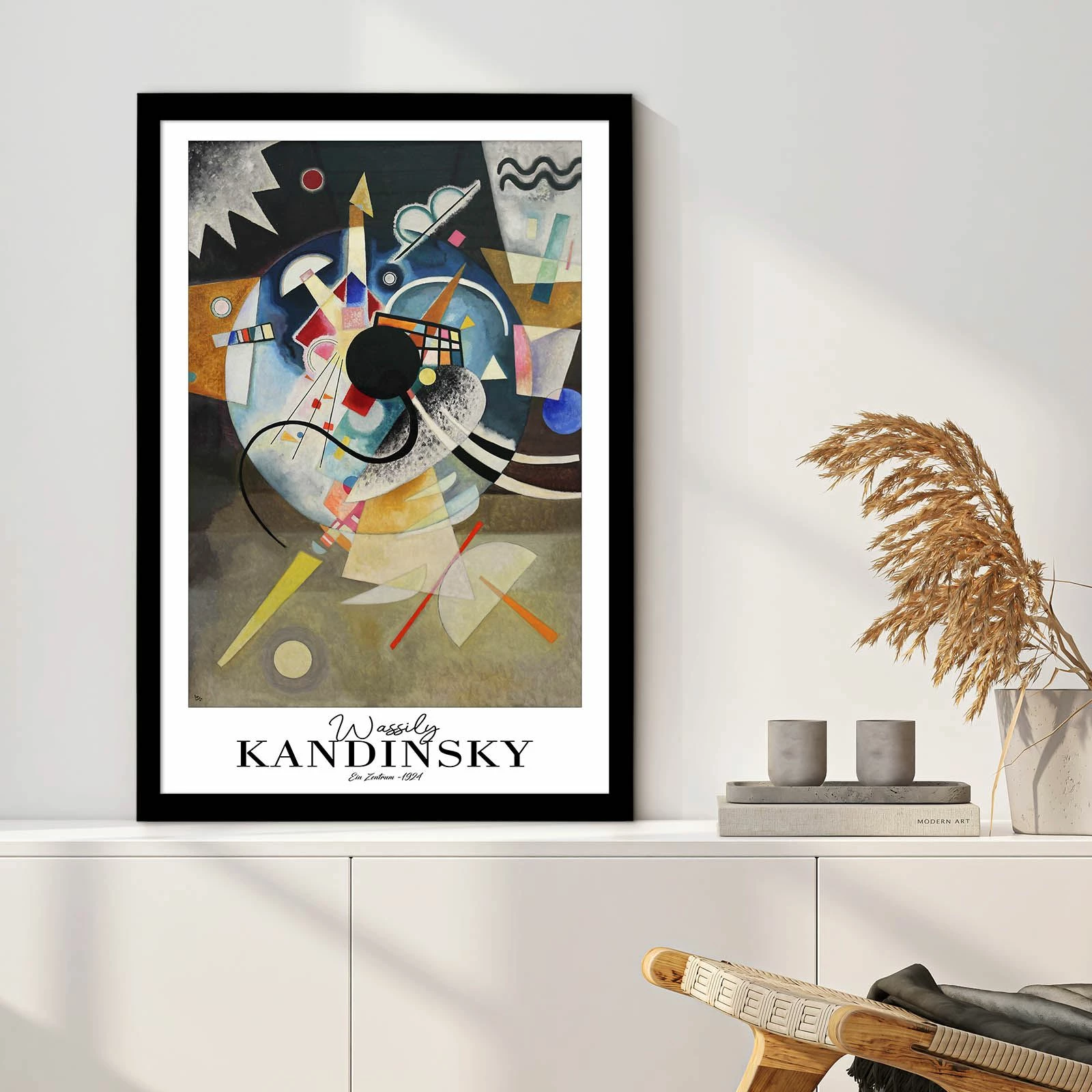 Pikturë dekorative me kornizë, shumëngjyrëshe, Wallity, 4262SYHKANDINSKY-021, 42x62cm