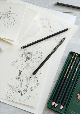 Set lapsa Faber-Castell Pitt Graphite Matt, 5 copë, e zezë