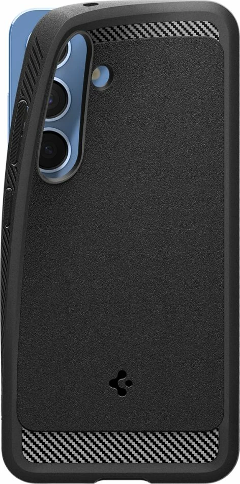 Mbështjellës Spigen Rugged Armor Mag MagSafe për Samsung Galaxy S25, i zi