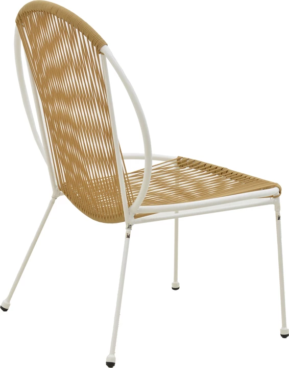 Karrige Dapper metalike e bardhë-pe natyrale 64.5x74.5x76cm