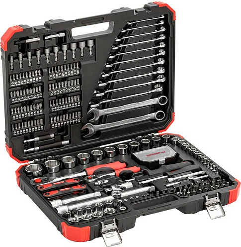 Set veglash GEDORE R46003232, 232 pjesë, 8.9 kg, valixhe e zezë/kuqe