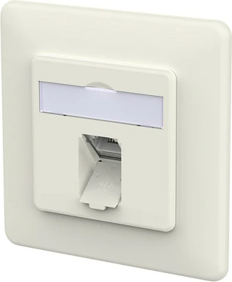 Prizë muri rrjeti METZ CONNECT 130D371002-I, RJ-45, 1-port, e bardhë