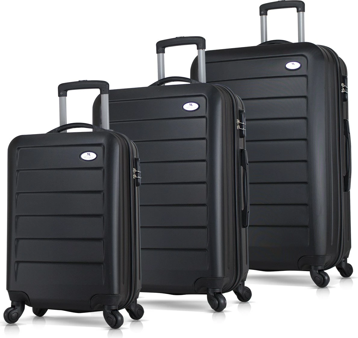 Set valixhesh (3 copë), ngjyrë e zezë, Zoozie Bags, 8077