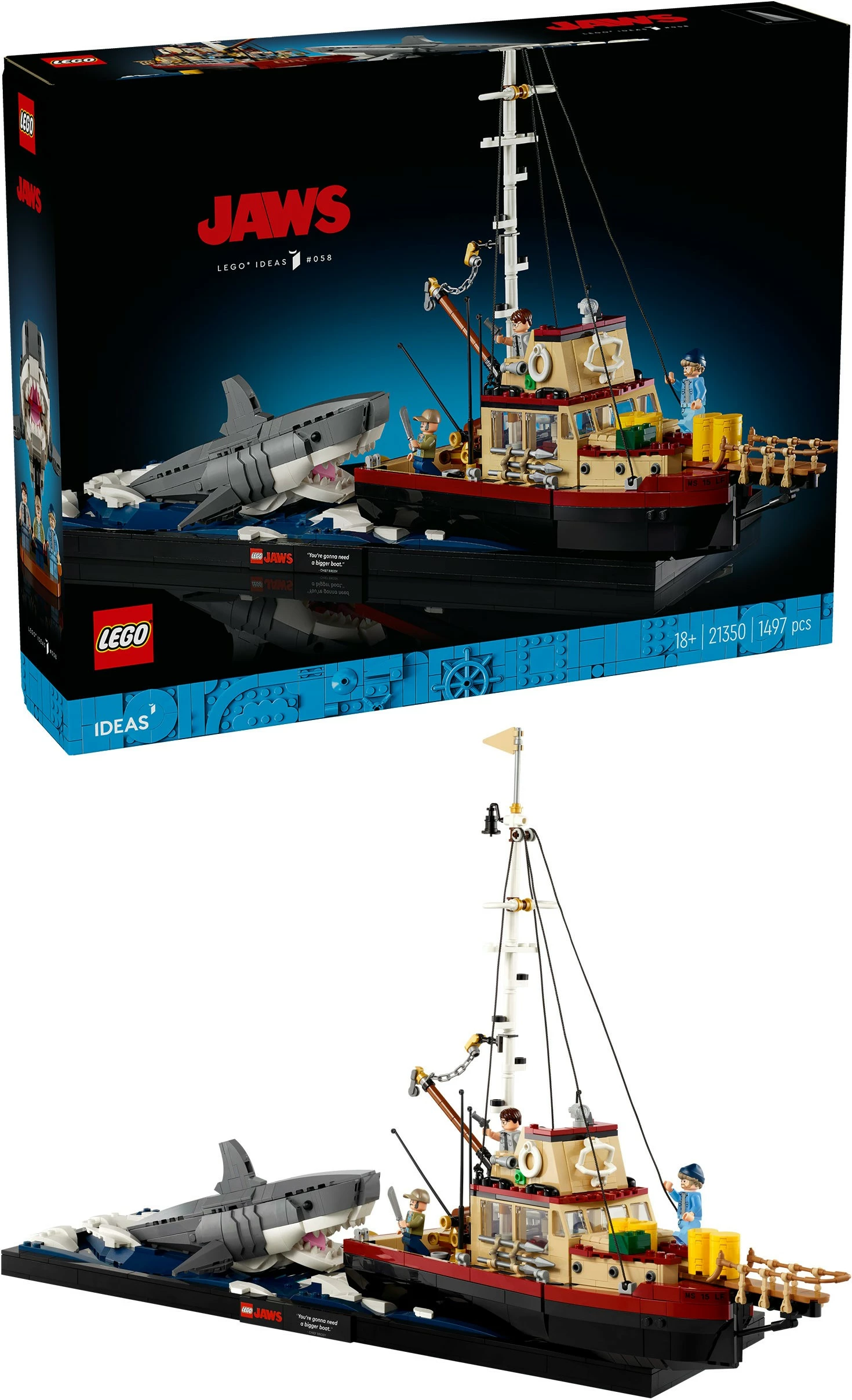 Set LEGO Ideas 21350 Jaws, 1497 copa