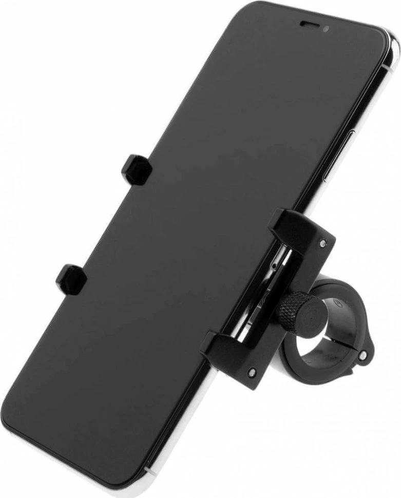Mbajtës telefoni Fixed Fixed Bikee ALU për timon 18–31 mm, për 4–6.7", alumin me Anti-UV, i zi