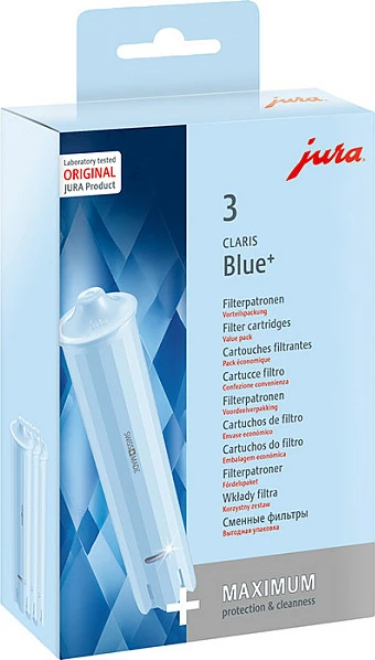 Filter uji Jura CLARIS Blue+ 3 copë, blu