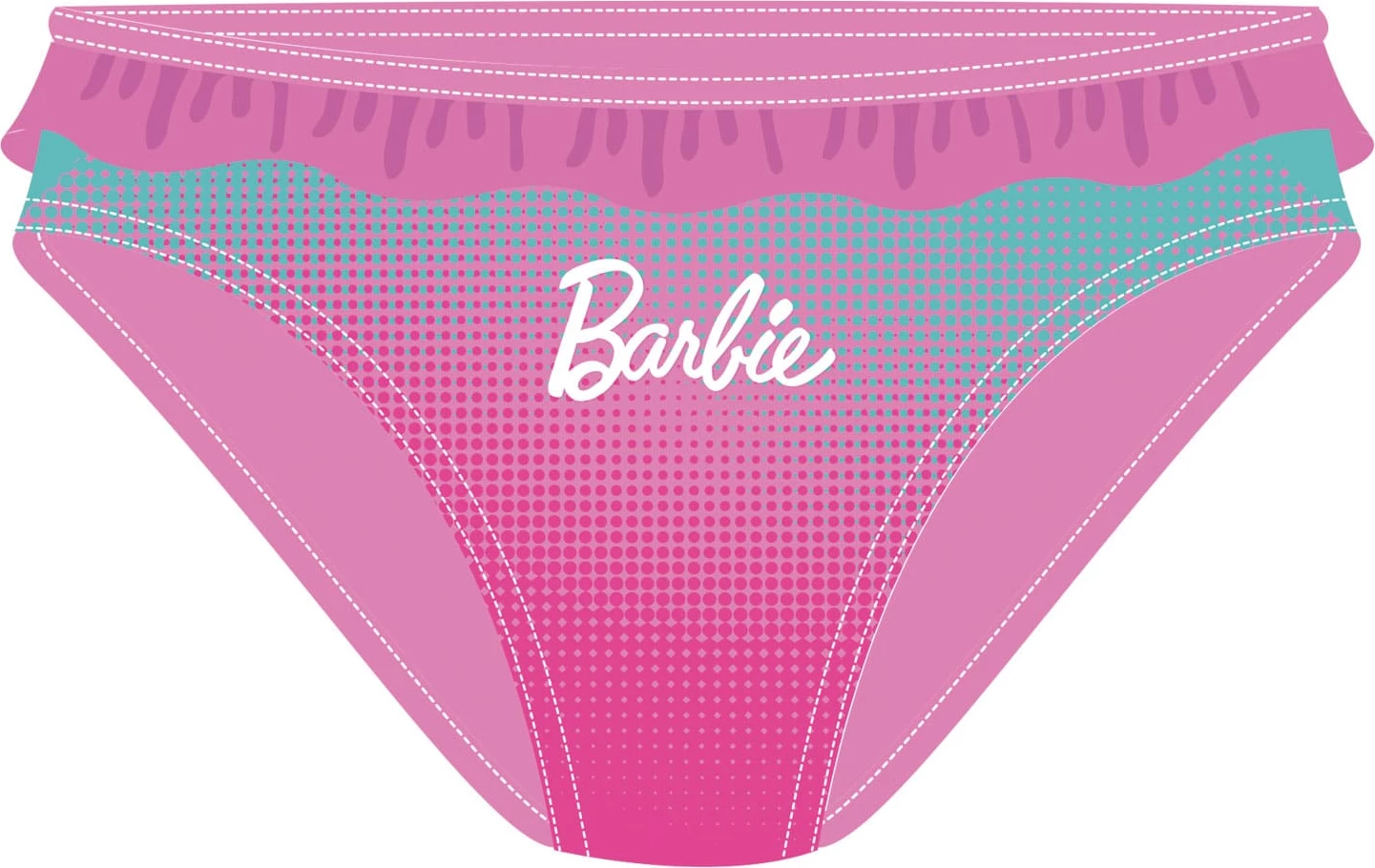 Kostum Noti Disney Barbie - Swim-Slip 2A 8348 (Pembe, 4)