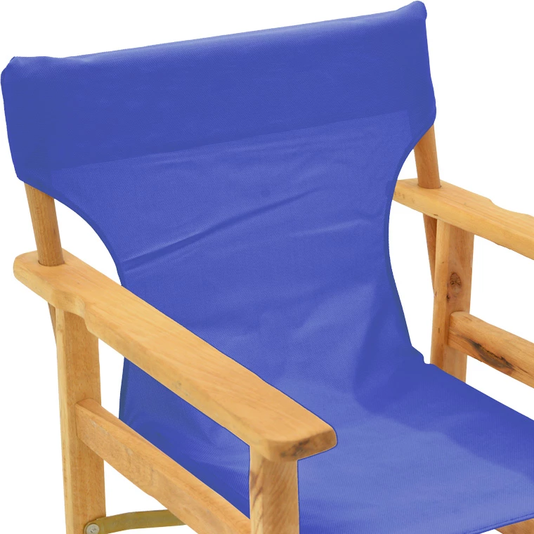 Karrige regjisori, dru ahu, ngjyrë natyrale, pëlhurë blu