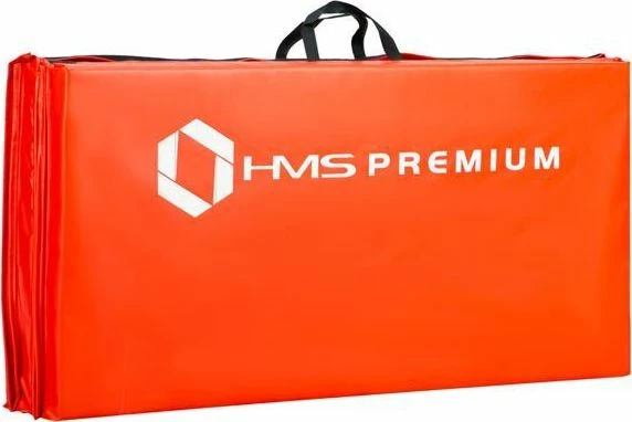 Dyshek gjimnastike palosës HMS MGS01 240x120x5 cm, 4-pjesësh, PVC, me sipërfaqe anti-rrëshqitëse, me doreza transporti, portokalli