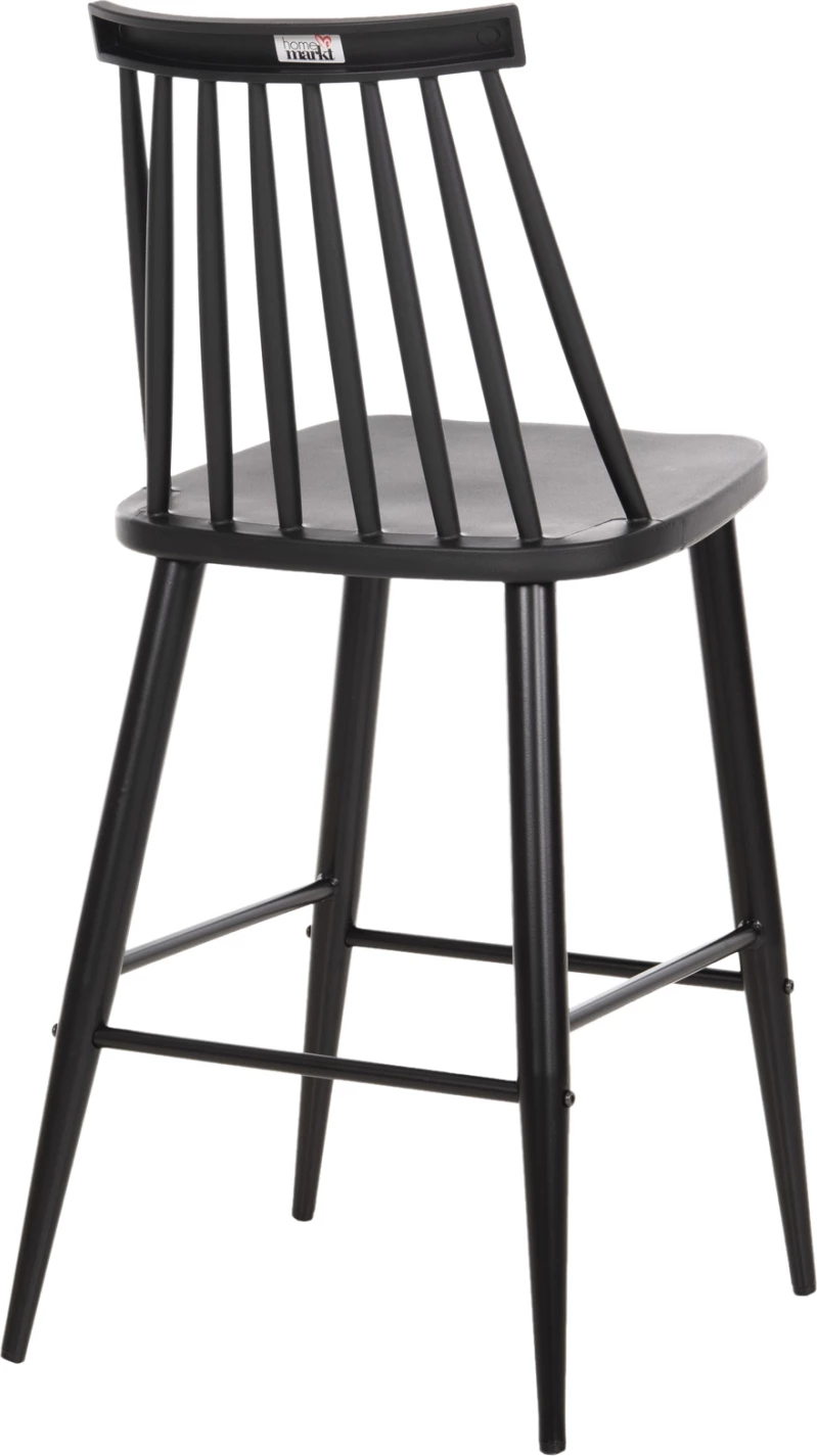 Karrige për bar mesatare VANESSA FH9300.12 polipropilen & metalike, e zezë, 45,5x46x97H cm., set prej 2 copë