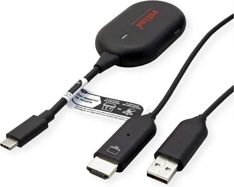 Ekstender HDMI pa kabllo ROLINE 14.01.3418, Full HD 1080p, deri 20 m, i zi