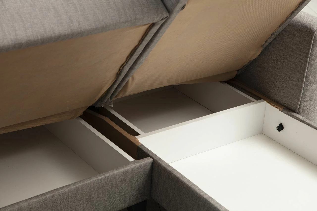 Kënd-sofë krevati Atelier del Sofa, Alkon, ngjyrë gri e çelët