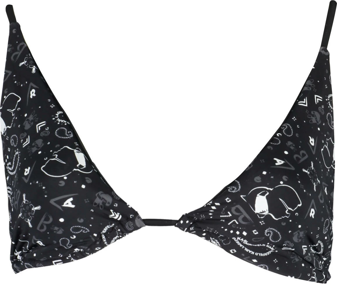 Bikine pjesa e sipërme KARL LAGERFELD BEACHWEAR femra, të zezë