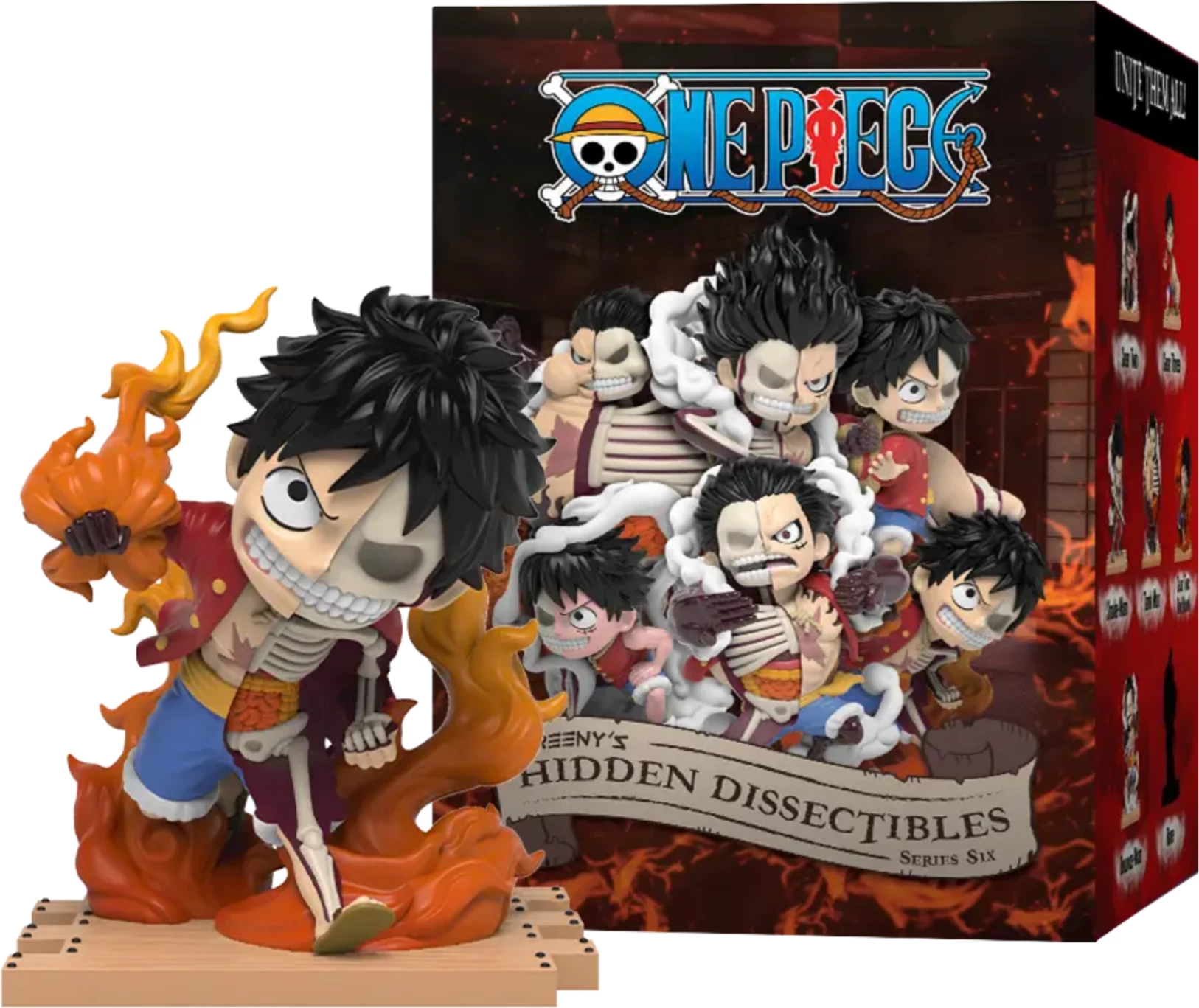 Figurinë koleksionuese Mighty Jaxx Freeny’s Hidden Dissectibles: One Piece Luffy’s Gears Edition, vinyl 10 cm, blind box (1 copë)