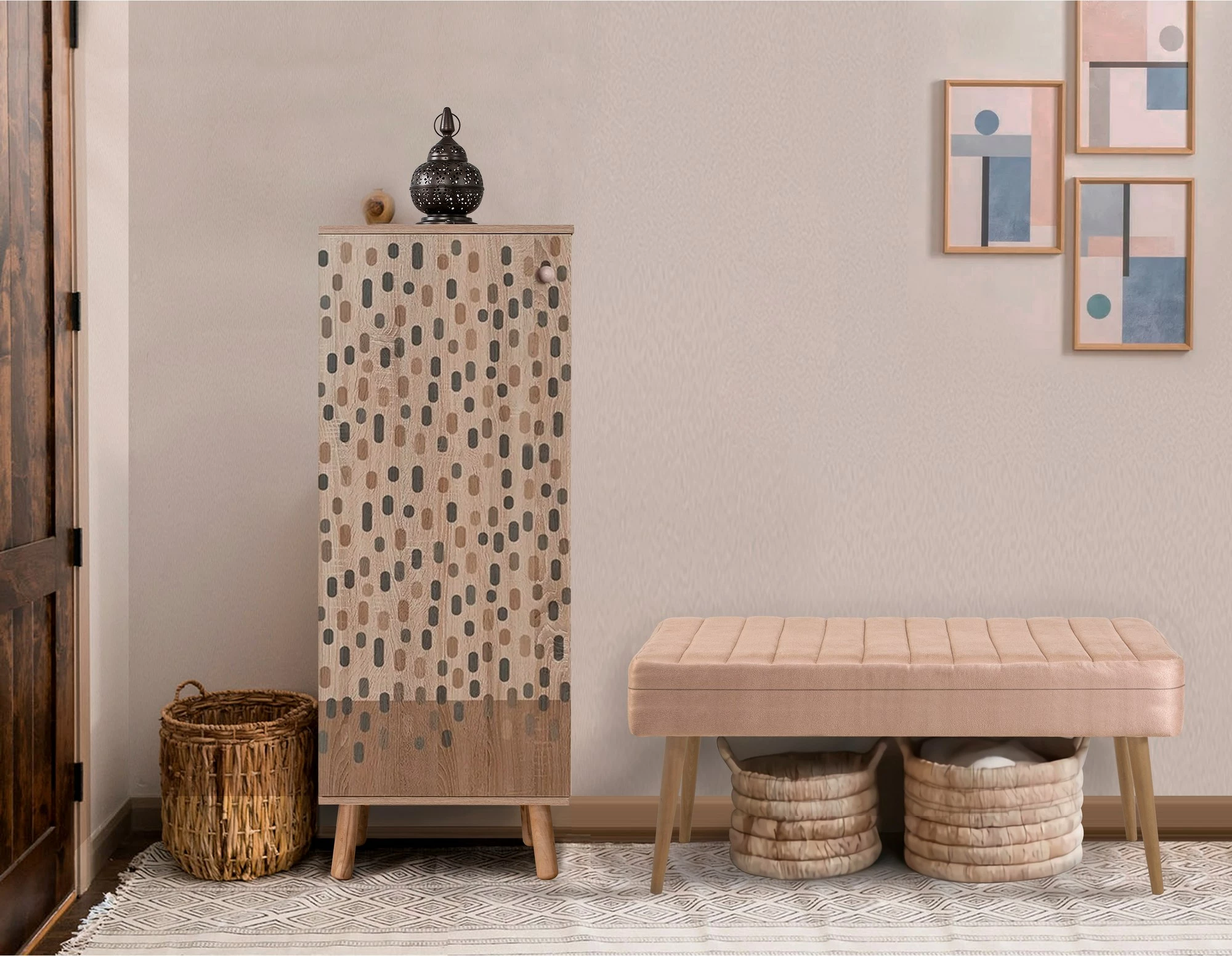 Set mobiljesh për korridor, ngjyrë sonomo dhe gur, Skye Decor, 932-0900