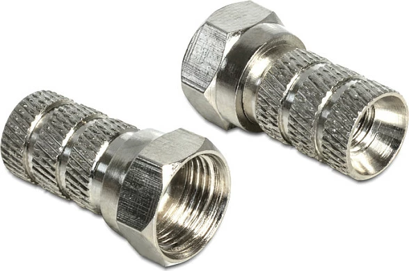 Konektor F DeLOCK për kabllo 5.0–5.2 mm, metalik, argjendtë