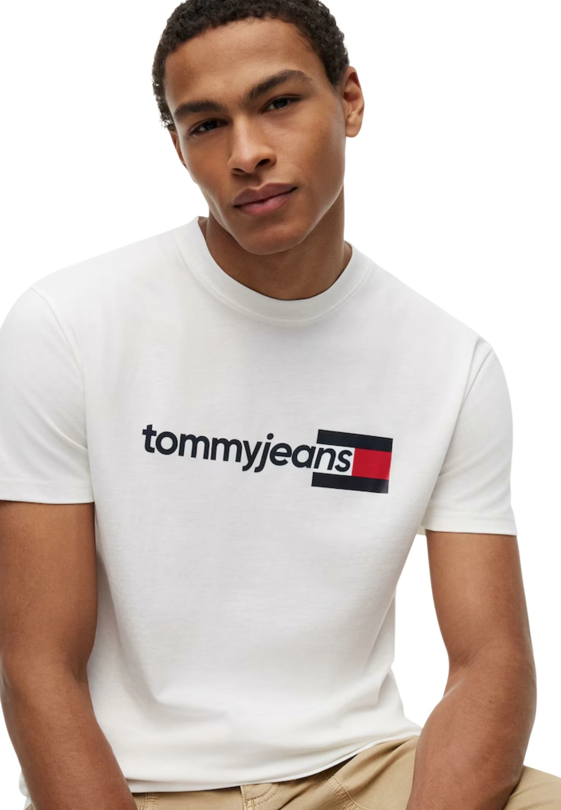 Maicë për meshkuj Tommy Hilfiger Jeans DM0DM23406, krem [Madhësia: L]