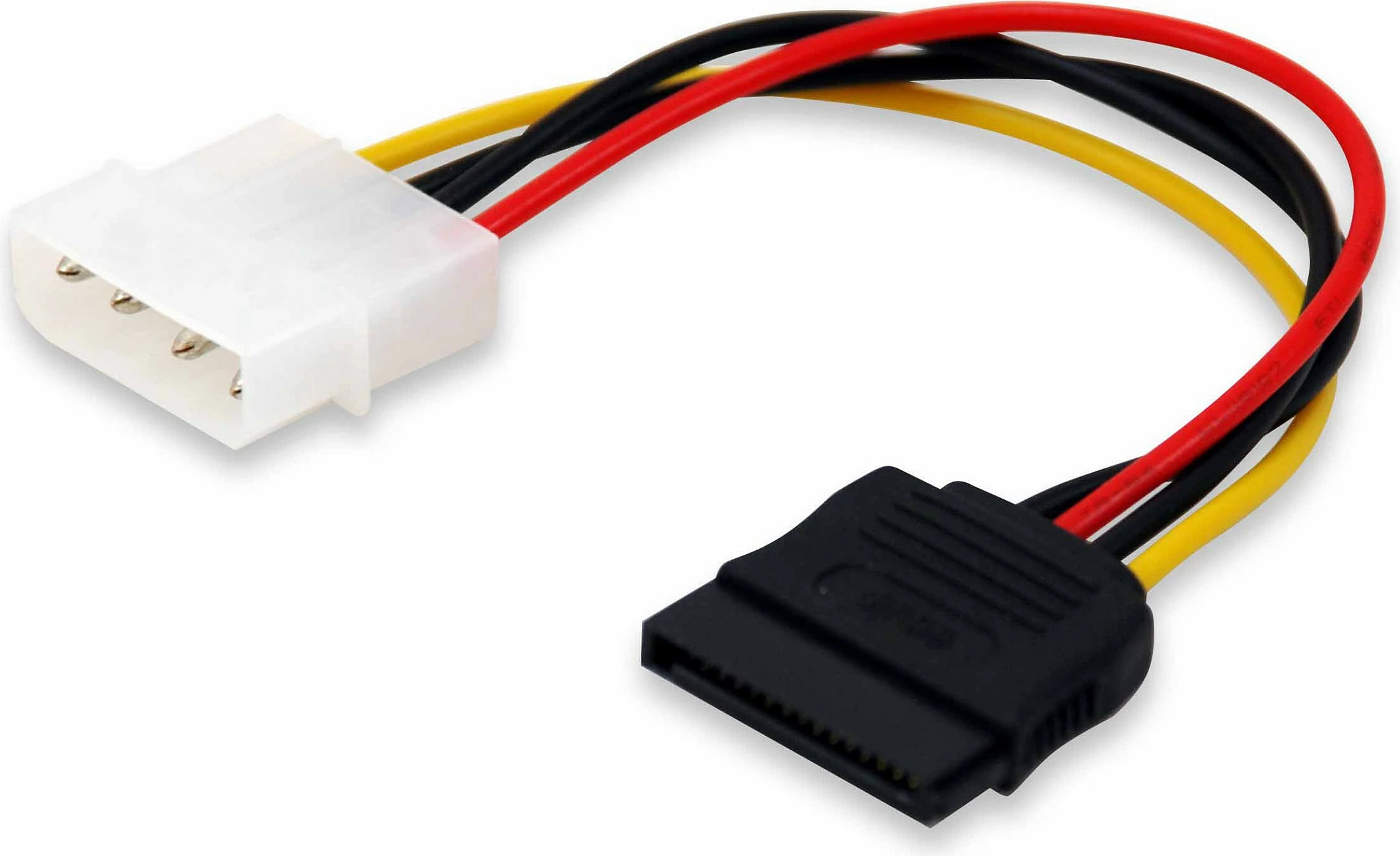 Kabllo furnizimi SATA Equip 0.15m, Molex 4-pin në SATA 15-pin, drejt, multikolor