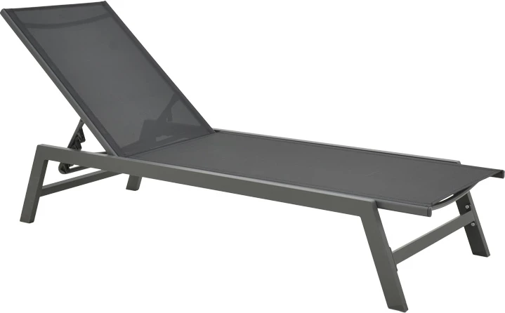 Shezlong Boka, alumin i zi, tekstilene, 60x192x31cm