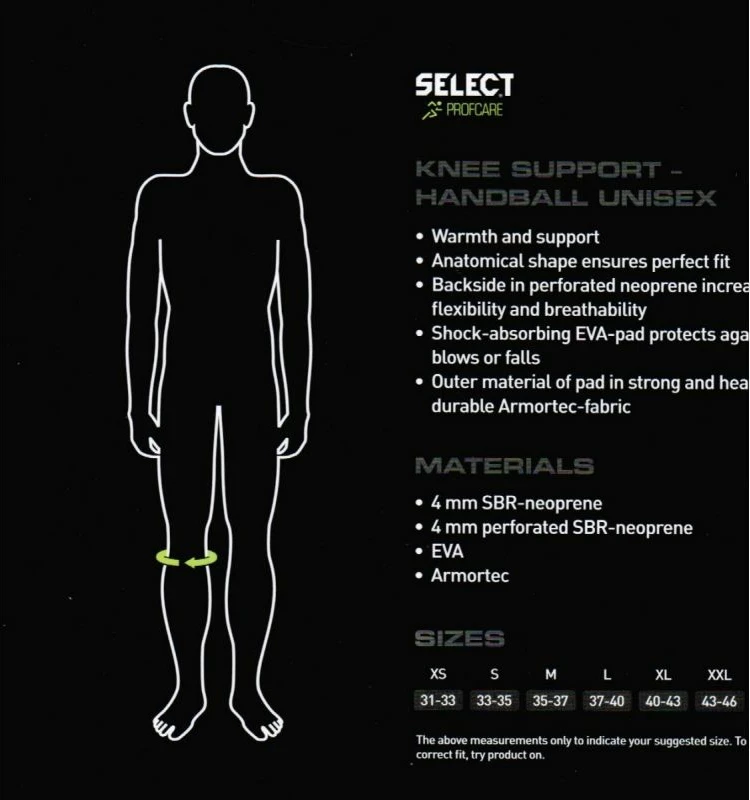 Mbrojtës gju për femra Select, të zeza